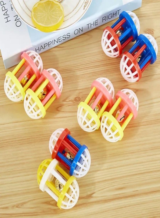 KittuPet ألعاب قطط بلاستيكية من KittuPet، كرات رنانة، كرات هزازة للقفز والمطاردة، قطعتان من الجرس و6 كرات - Image 3